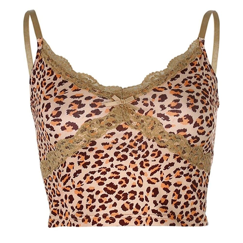 Strappy Cami Tops for Women Floral Lace Trim Sexy Deep V Neck Low Back